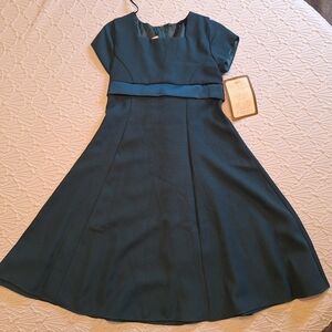 Vtg NWT JCPenney DBS Teal Formal Kids Dress, size 7